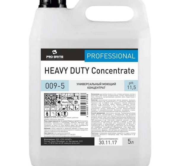 Моющее средство универсальное Pro-Brite Heavy Duty Concentrate 5 л (концентрат)